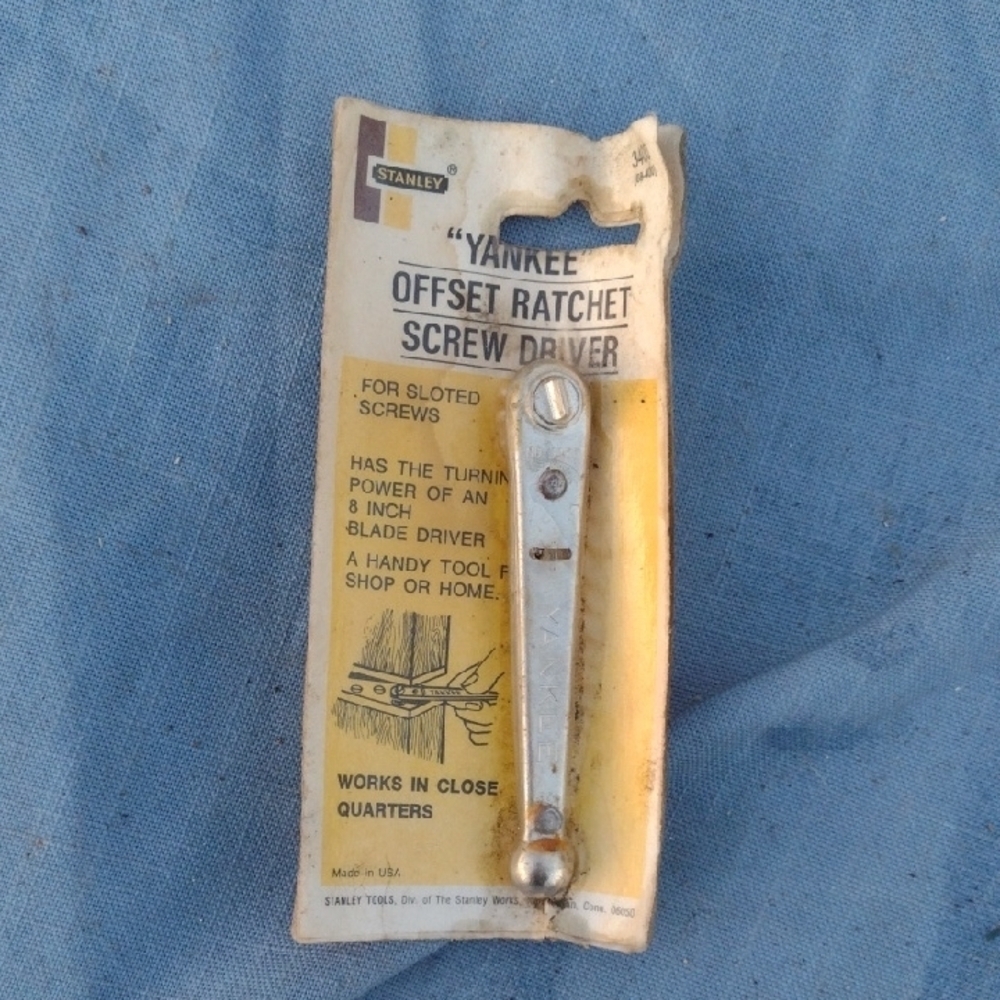 Stanley Yankee Offset Ratchet Screwdriver - Silver